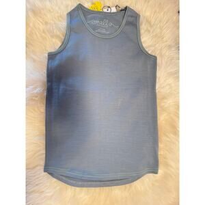 Smalls Merino Kids Wool Base Layer Vest Tank Top – Grey – 9-10y